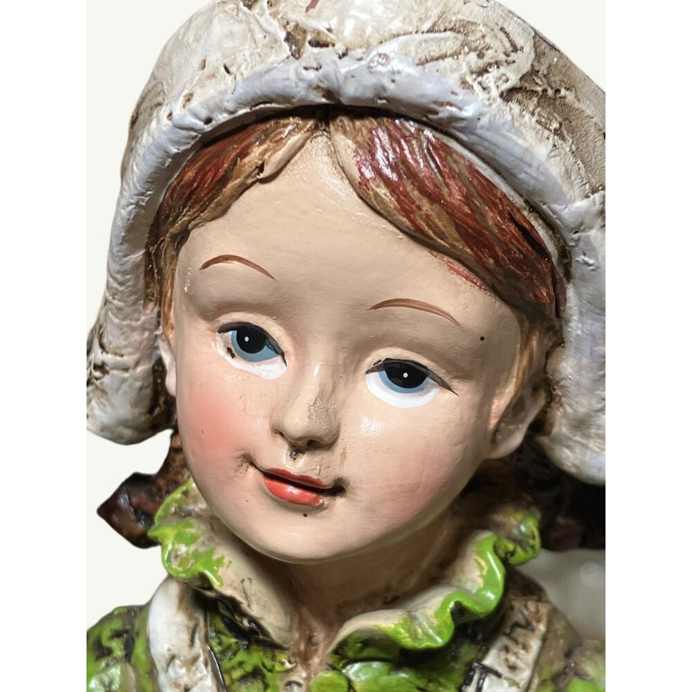 Thanksgiving Pilgrim Couple Figurines Hand-Painted Resin Collectibles - Picture 3 of 12